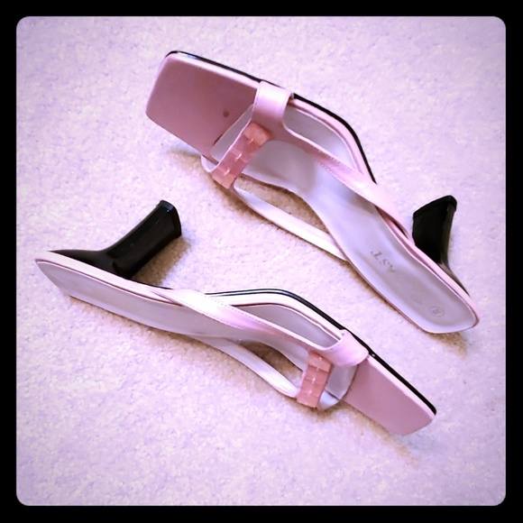 Crast Shoes - Crast square toe pink leather sandals heels  9